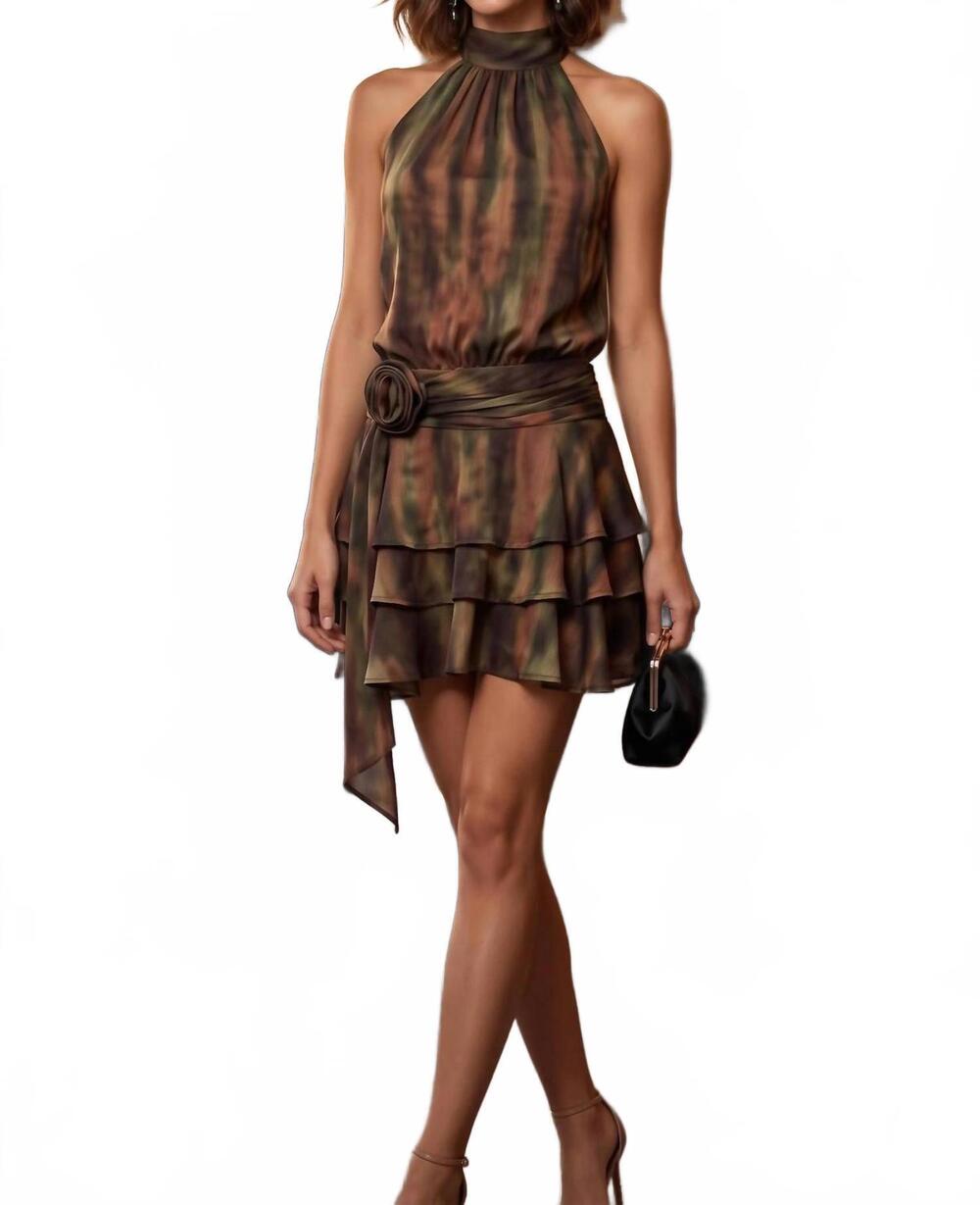 NEW BABY PINK cynthia silky mini dress in olive